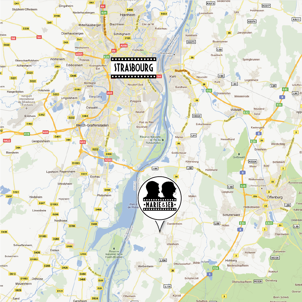 Plan large de la localisation de la salle