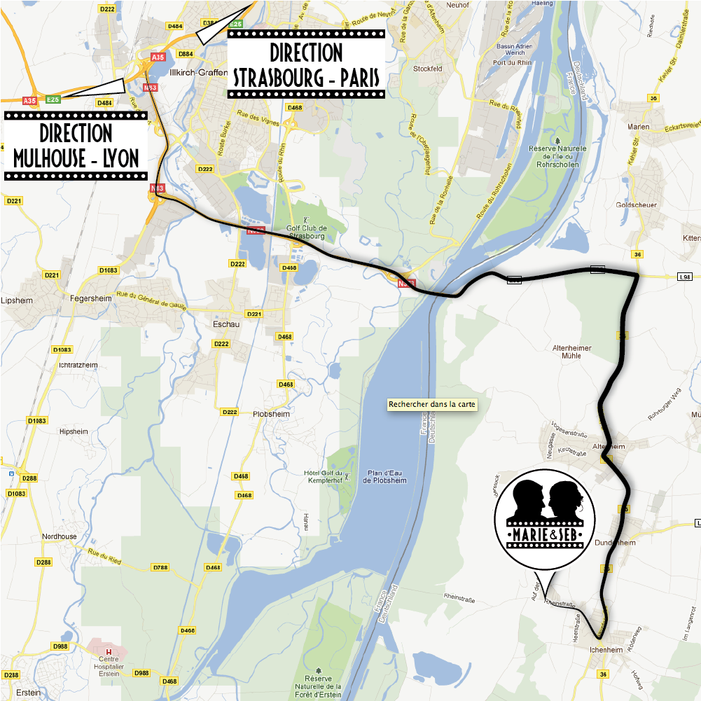 Plan-medium Plan indication à partir de l'autoroute A35